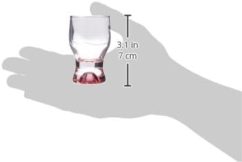 M&N HOME Set of 6, Heavy Base Glassware Drinking Whiskey Glass Cups for Vodka, Brandy, Bourbon & Liquor Beverage Dining Décor Gifts, 1.7 oz, Multicolored