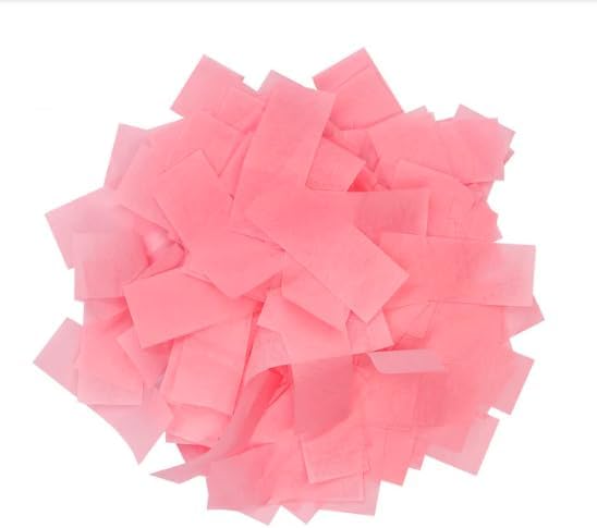 Ultimate Confetti, Baby Pink Color Biodegradable Confetti - Rectangular Flame-Resistant and Slow-Falling Tissue Paper Confetti for Cannon and Launcher use – Best for Celebrations - 1 lb, 16 oz