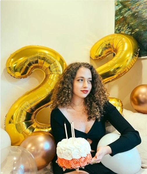 Gold 40 Inch 20 Number Balloons, 20 Decorations for 20 Birthday, 2026 Foil Giant Birthday Graduations Anniversary Party Balloon