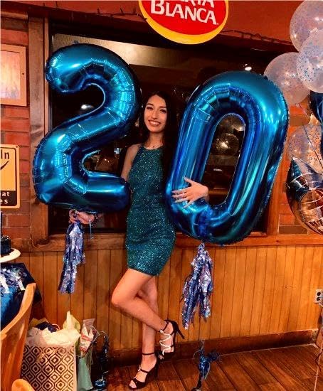 Giant Navy Blue 10 Balloon Number 40 Inch, 10 Number Balloons Birthday Supplies, 10 Year Old Birthday Party Celebration, 10 Balloons Graduations Anniversary Decorations