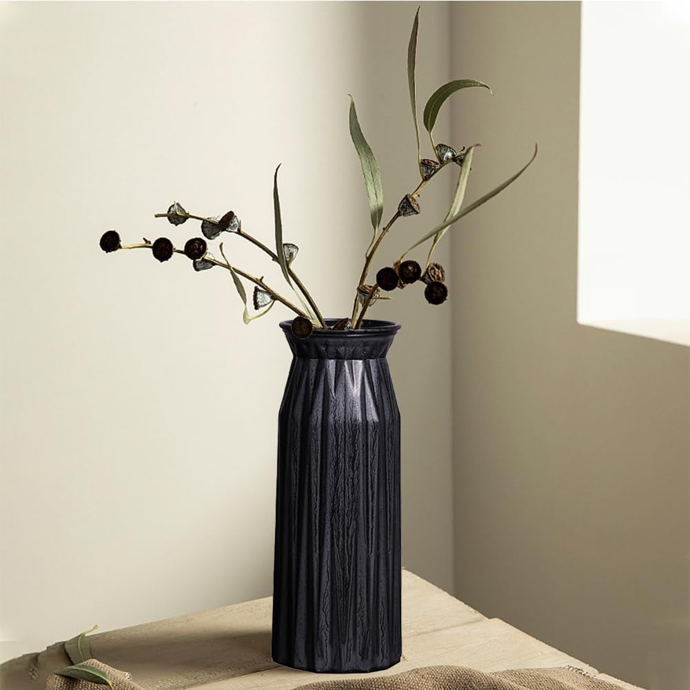 Bronze Antique Vase, 12 Inches Vintage Glass Vase Rustic European Unique Chic Style for Tabletop, Kitchen, Office, Living Room Decoration