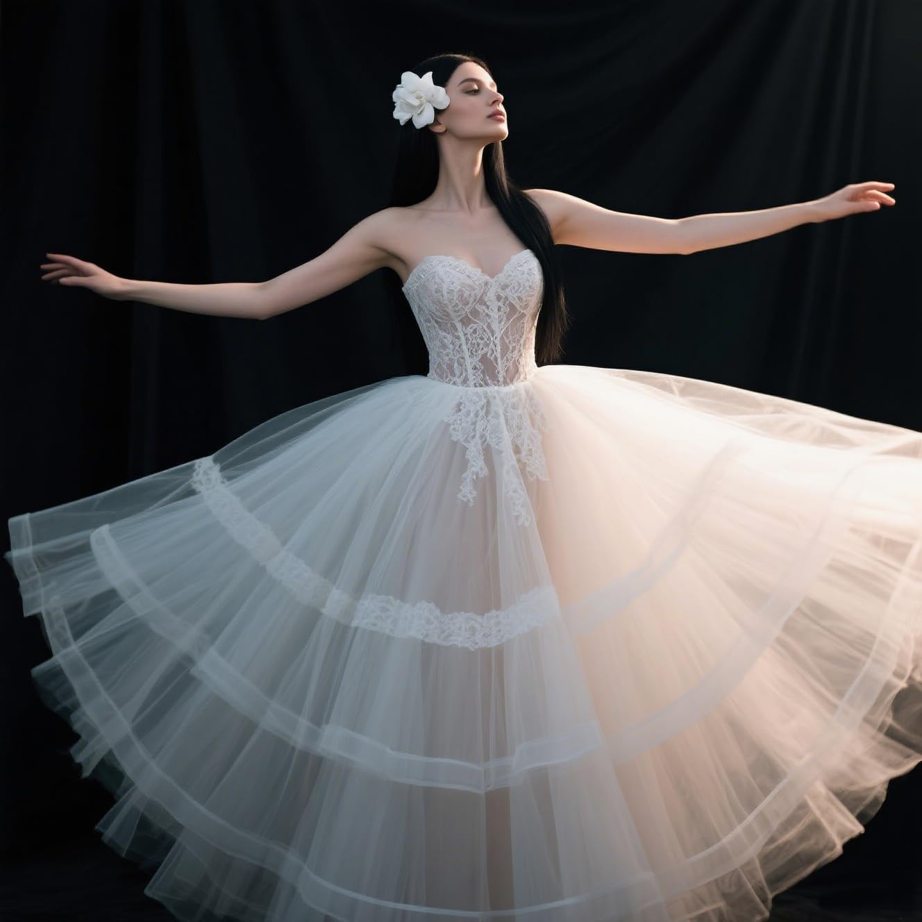 Background Solid Black Backdrop Muslin Portrait Background Screen for Photo Backdrop Video Photography Studio(10x12ft, Black)