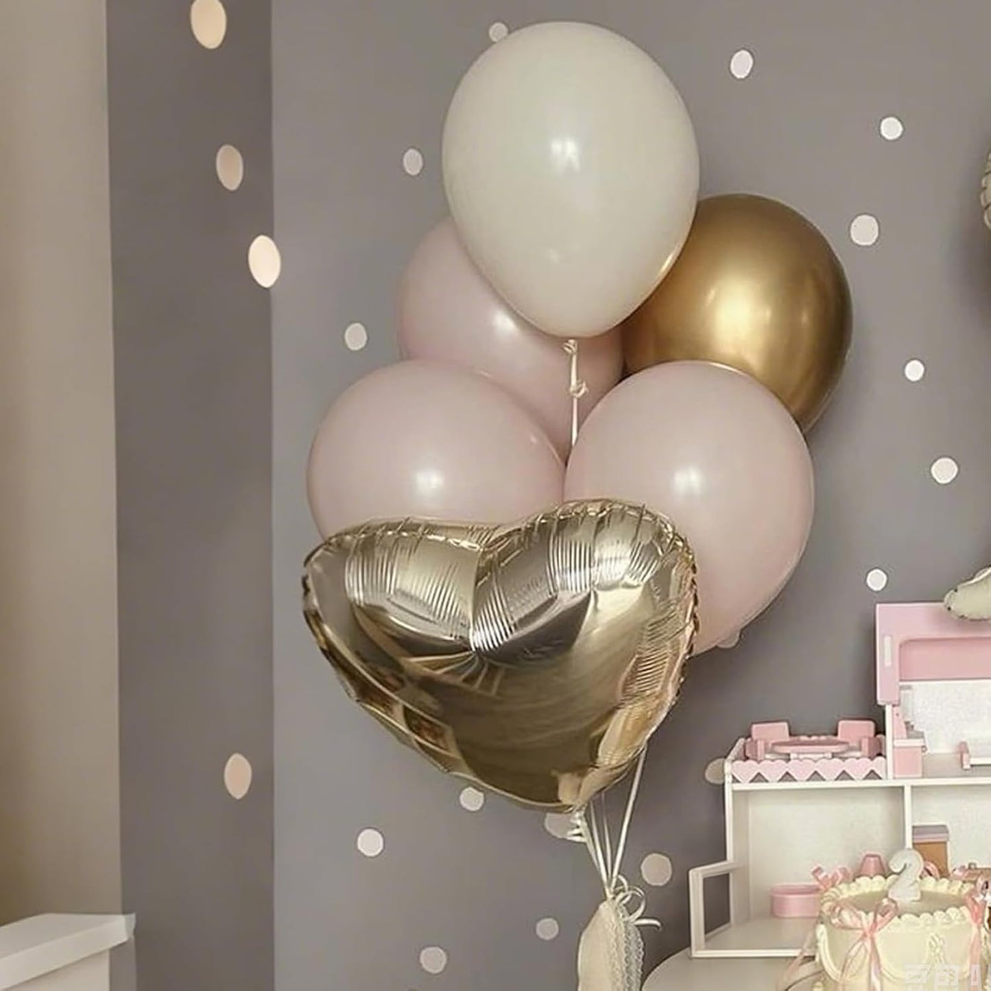 Champagne Gold Heart Balloons,12Pcs 18 Inch Light Gold Foil Love Heart Shaped Balloons for Pastel Yellow Birthday Party Wedding Engagement Anniversary Baby Shower Valentines Day Decorations