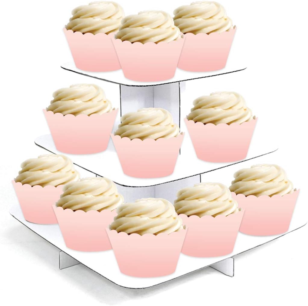 Andaz Press Blush Pink Rose Elegant Party Collection, Cupcake Wrappers, 24-Pack, Favors Decor