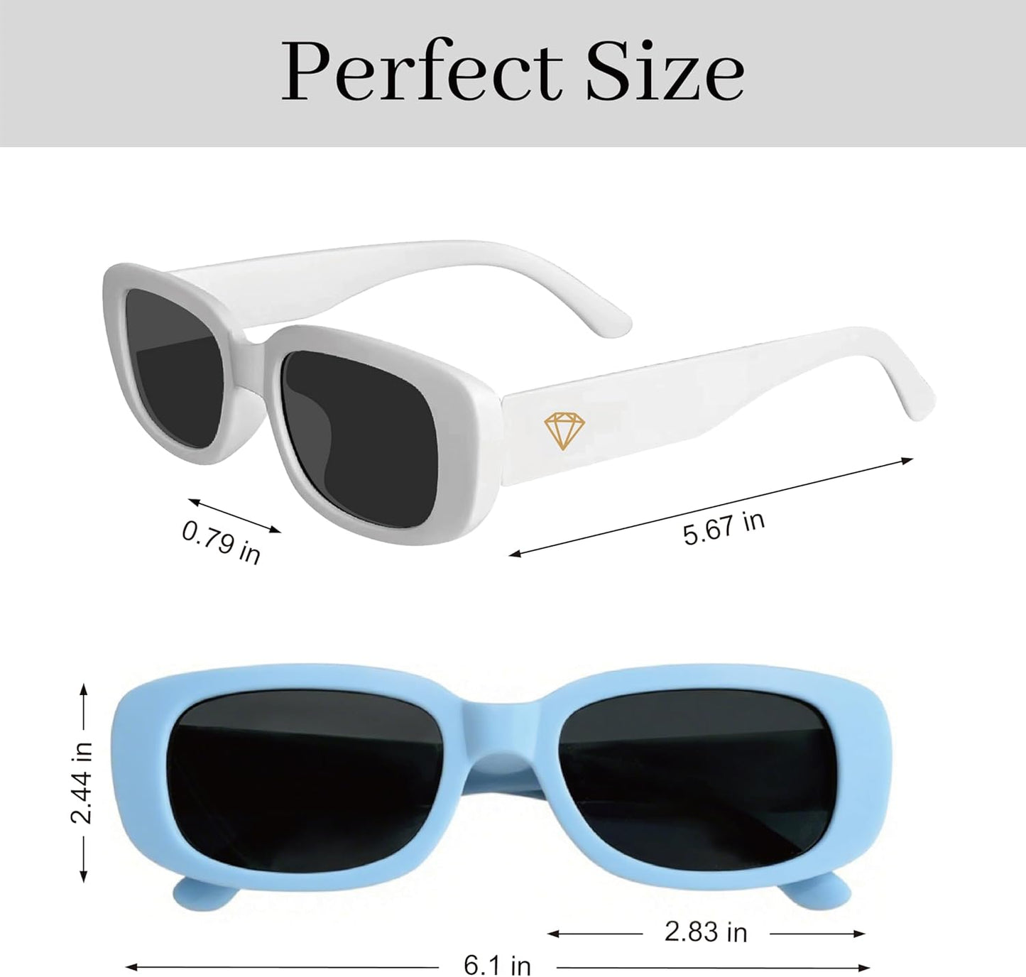 Bride's Babes Bachelorette Sunglasses, Bridesmaid Sunglasses,10 Pack Rectangle Team Bride glasses for Bachelorette Party