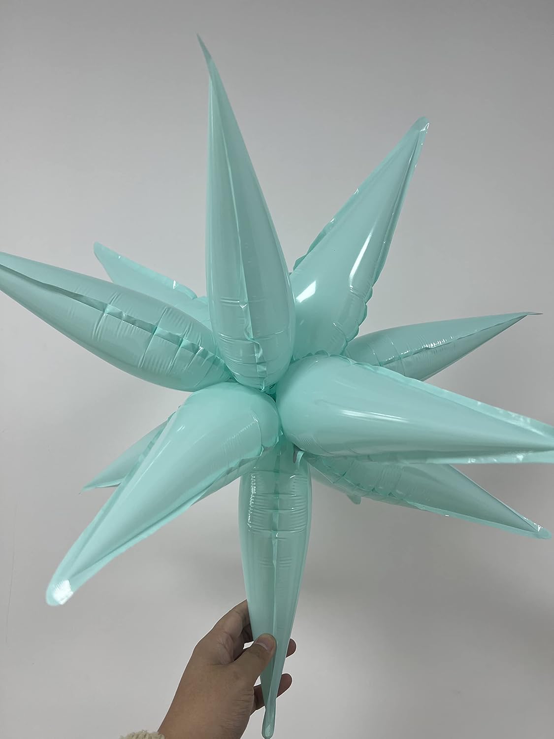 3pcs 26inch macaron blue Star foil balloons.macaron blue Explosion Star burst star balloon-Spike cone balloon for birthday party decorations,wedding,Bachelor party