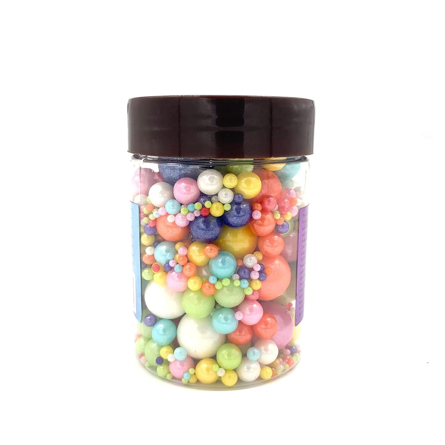 Weraru Edible Mixed Pearl Sugar Sprinkles Candy Mixing Size Baking Edible Cake Decorations Cupcake Toppers Cookie Decorating Celebrations Wedding Shower Party Chirstmas Supplies 120g/ 4.2oz