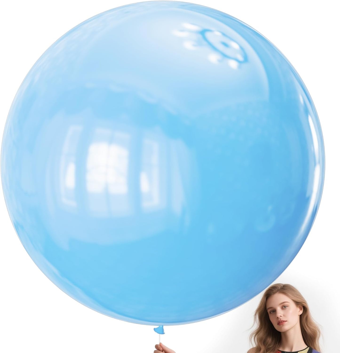KAWKALSH Light Blue Balloons 9pcs 36 Inch Extra Large Big Jumbo Giant Baby Sky Aqua Blue Balloons for Graduation Baby Shower Gender Reveal Weddings Birthday Party Decorations