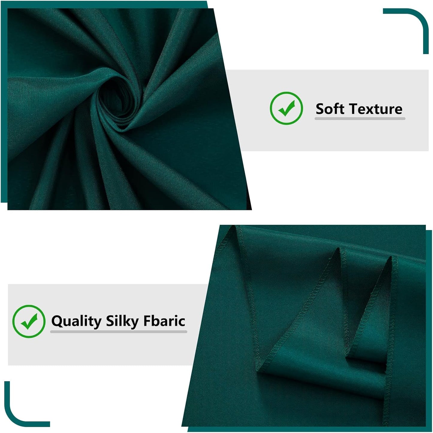 MYSKY HOME 10ft x 7ft Green Backdrop Curtains for Parties, Weddings, Stage & Baby Showers, 5ft x 7ft, 2 Panels