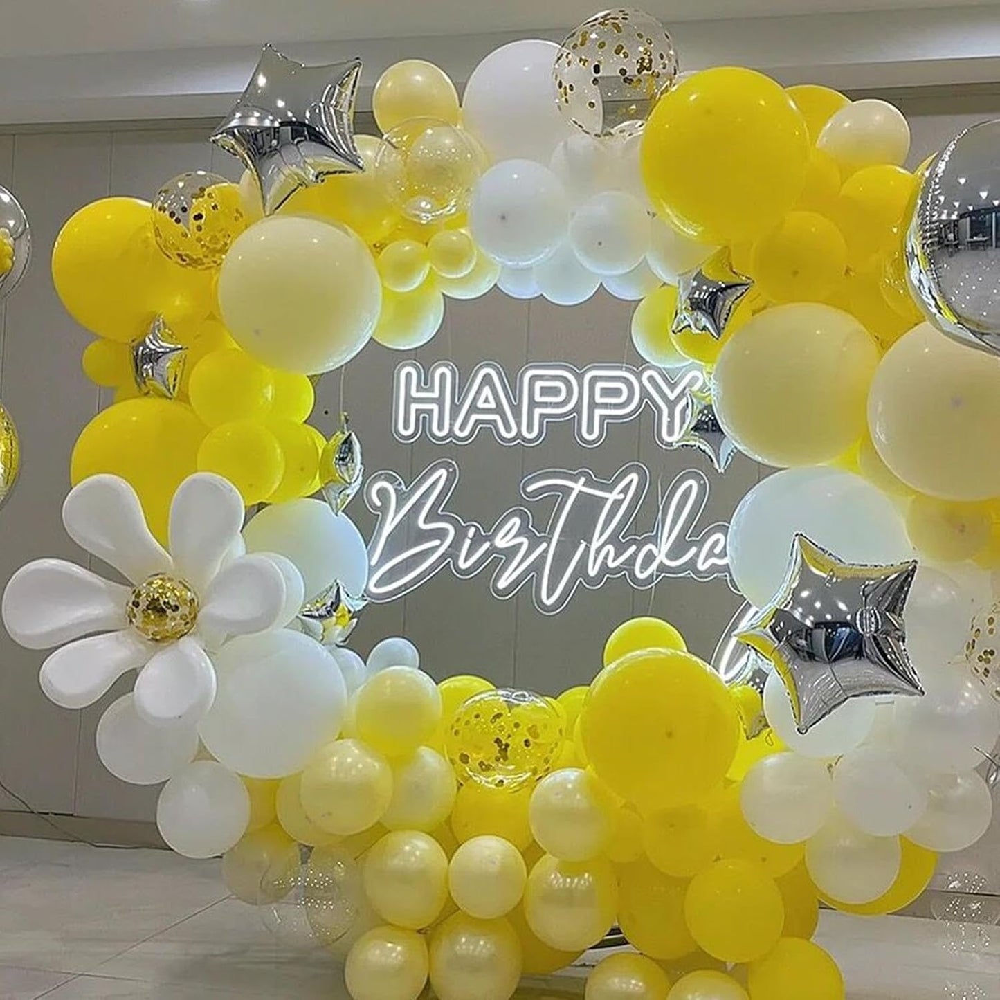 412pcs Yellow Balloon Garland Arch Kit 18 12 10 5 Inch Different Sizes Matte Latex Balloons for Baby Shower Birthday Wedding Honeybee Lemon Gender Reveal Sunflower Theme Party Decoration