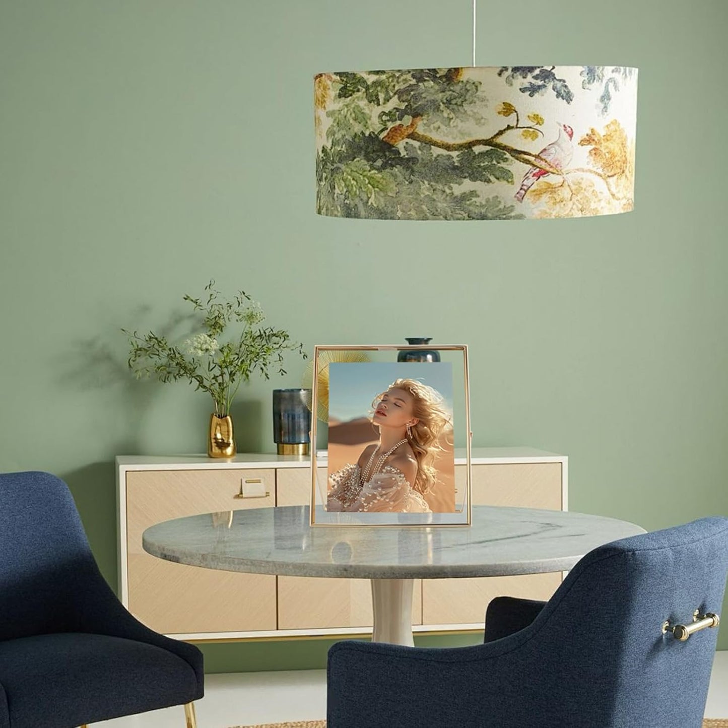 Gold Floating Frame, 10"x12", Vertical, For Picture 8.5x11, 8x10, 7x9, Tabletop Shelf Photo Frame, Classy For Summer Holiday, Birthday or Wedding, Home or Office Décor