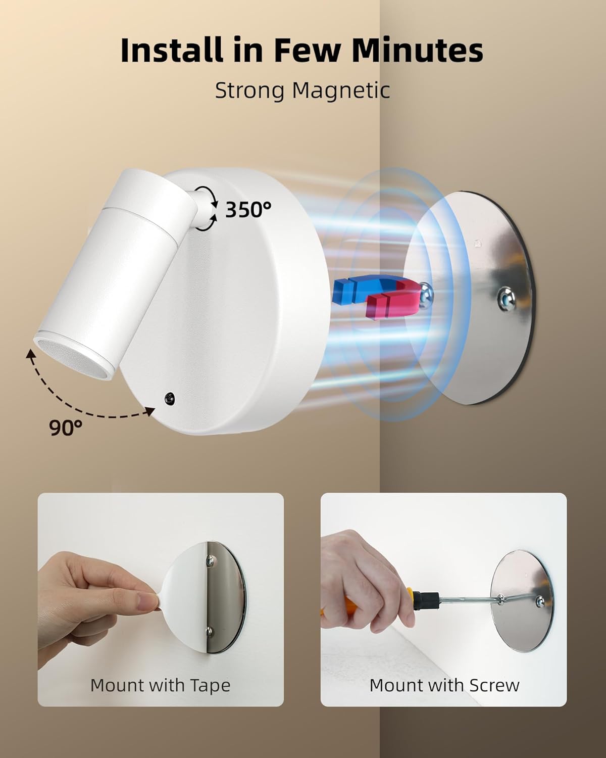 EZVALO Battery Powered LED Spotlight Indoor, Wireless Picture Lights with Remote,5500mAh Rechargeable Mini Display Light, Uplighting Indoor for Artwork Tree Painting Portrait (white-1Pack)