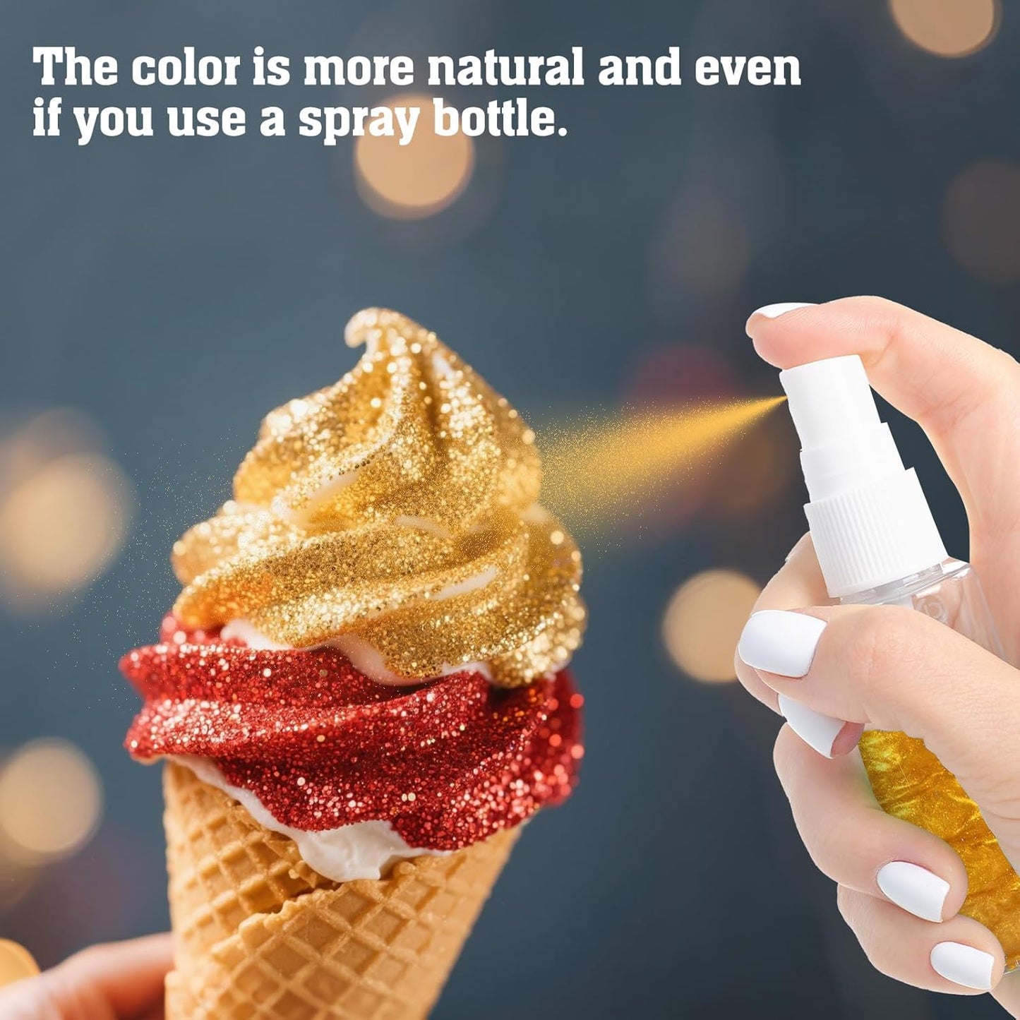 Twisweet Iridescent Edible Glitter for Drinks, Food Grade 10g Sparkling Sprinkles Cake Decorating Supplies, Edible Luster Dust for Cocktail Beverages, Food Coloring Shimmer Powder for Cupcakes Cookies Cake Decorations