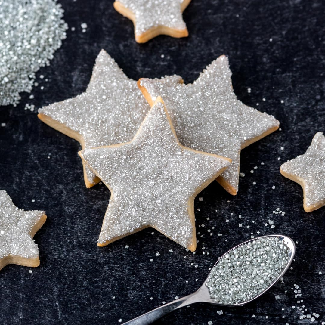 Sweets Indeed Sprinkles, Edible Sprinkle Sugar Mix, Perfect for Cake Decorations, Baking, Ice Cream, Cookies, Cupcake Topper, 5 ounces (Silver)