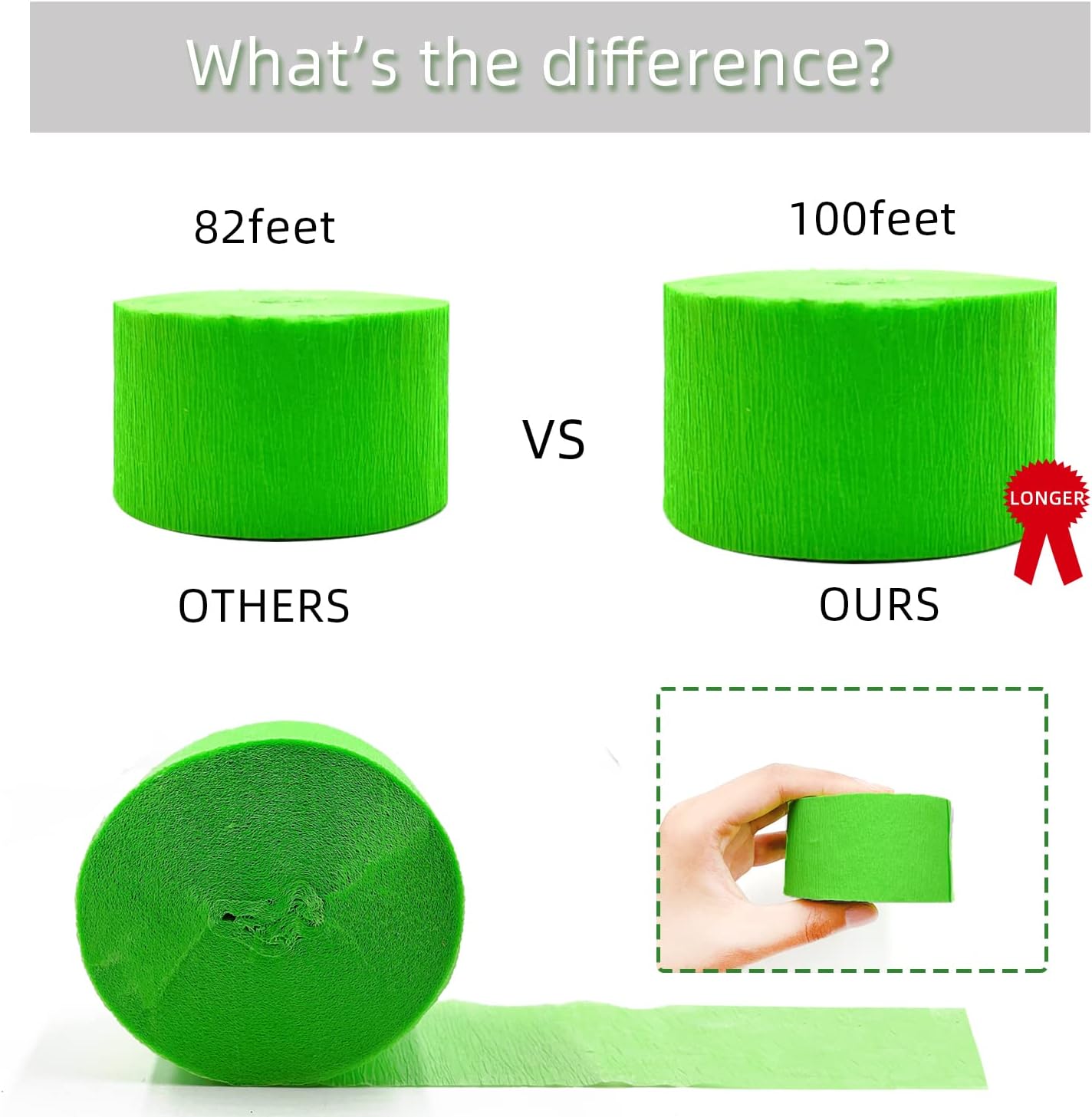 600 feet Glow Crepe Paper Streamers UV Glow Party Neon Streamer Decorations Glow in The Dark Black Light Reactive Fluorescent Neon Paper Party Streamers Wedding Birthday Blacklight Party Supplies