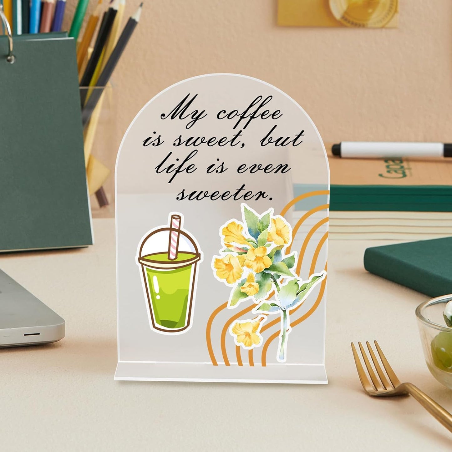 9 Pack Acrylic Wedding Signs 5 x 7 Inch DIY Blank Table Number with Base Frosted Arch Shape Menu Board for Party Anniversary Event Restaurant Cafe Decoration