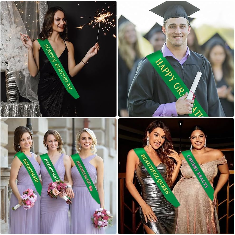 Blank Sash 16 PCS Sashes DIY Satin Sash Chair Sashes Scout Sash President Sash Senior Sash Scout Sash Wedding Party Sash