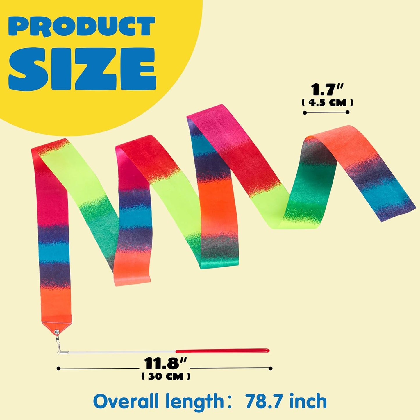 JOYIN 10 Pcs Ribbon Dancing Wands Party Favors Set, Dance Ribbon Gymnastics Ribbon Wand, Princess Birthday Party Favors for Kids, Carnival Prizes, Goody Bag Stuffers