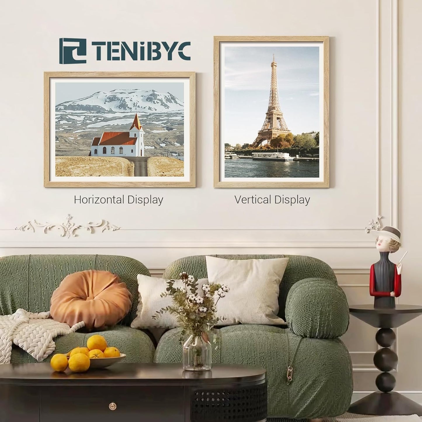 18x24 Poster Frame 4 Pack, Natural Solid Wood Picture Frame, Elegant Wood Grain, Wall Hanging