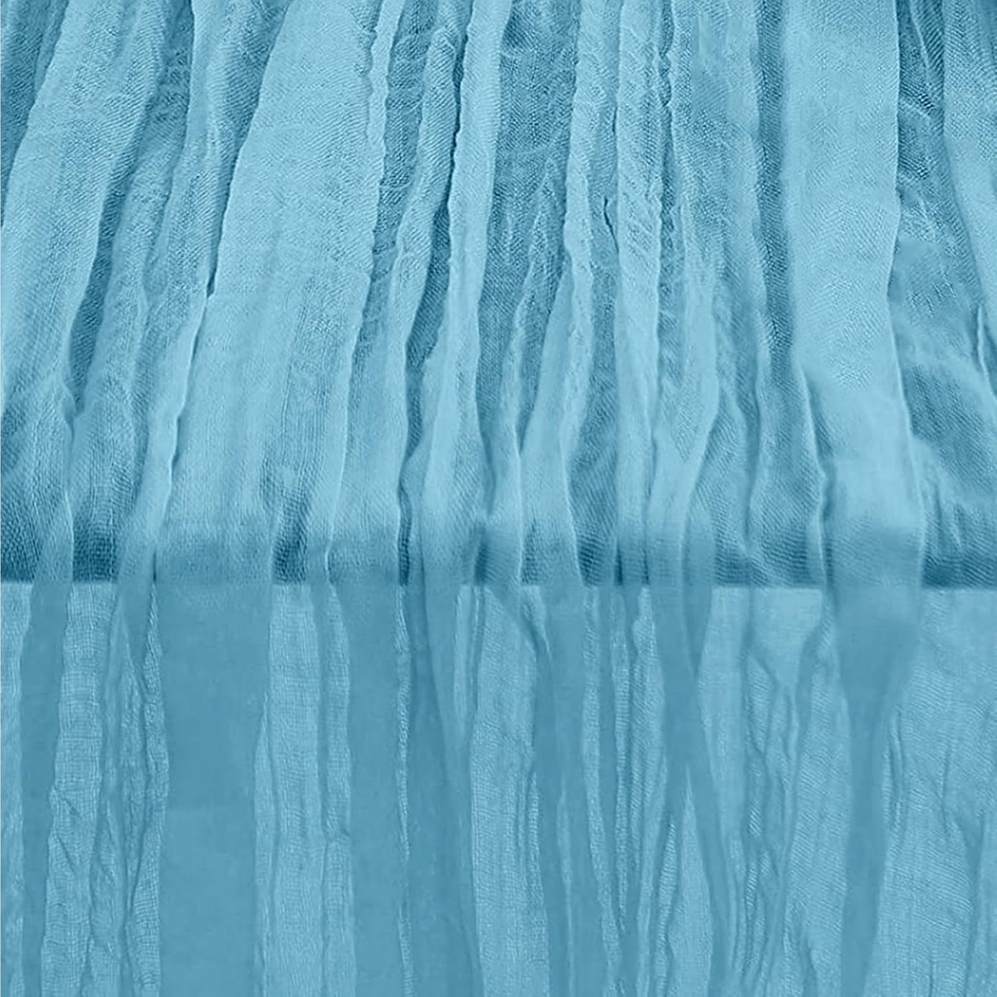 10 Pack Baby Blue Cheesecloth Table Runner 35x120 Inch 10Ft Rustic Gauze Cheese Cloth Table Runner Sheer Cheesecloth Table Runners for Wedding Party Bridal Shower Decoration