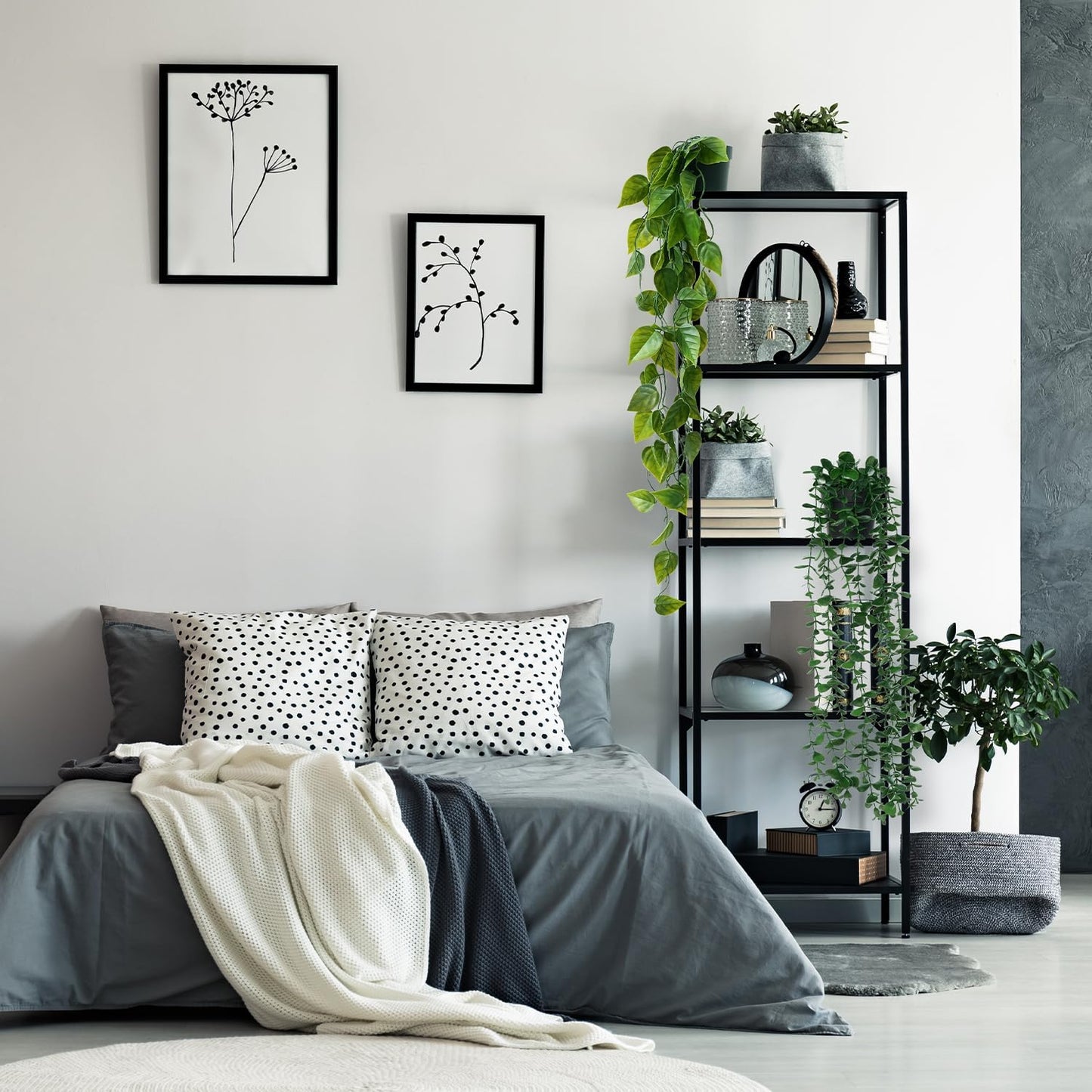 3 Pack Small Fake Hanging Plants, Artificial Eucalyptus, Pothos & Mandala Vines with Plastic Pot for Indoor Home Decor, Wall, Office, Bathroom, Kitchen, Shelf, Farmhouse Room Decoration