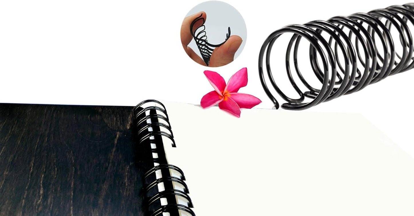 Wooden Wedding Guest Book Custom Made in USA (11"x8.5", Black Stain) Wood Rustic Vintage Personalized 50th Anniversary Bridal Shower Guestbook