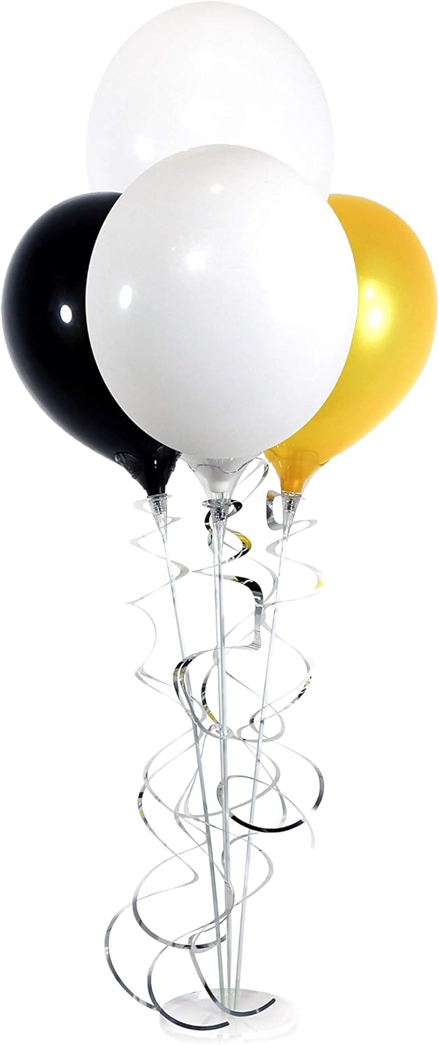 PermaShine - Reusable and Helium Free Balloon Bouquet - Permanent Plastic Indoor and Outdoor Balloons