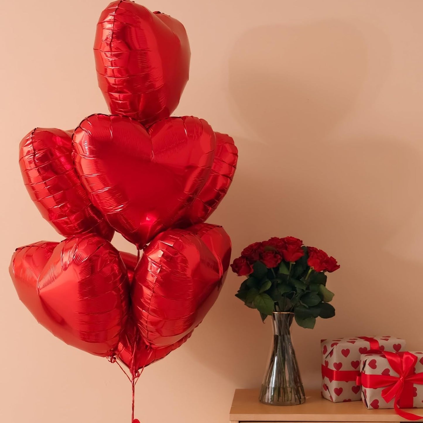 12Pcs Pink Heart Balloons,18 Inch Pink Heart Shape Balloons Love Balloons Valentine Balloons for for Valentines Day Wedding Brithday Decorations