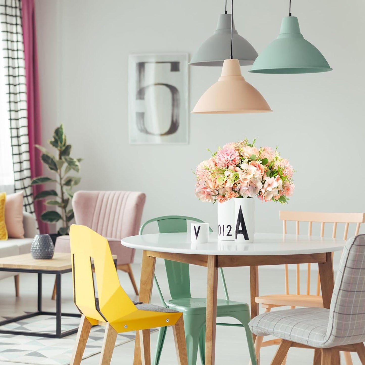 Tigeen Artificial Flowers Artificial Peonies Silk Flowers Faux Peony Fake Peony Silk Hydrangea Bouquet for Wedding Table Centerpiece Floral Vase Decor(Light Pink,12 Bundles)