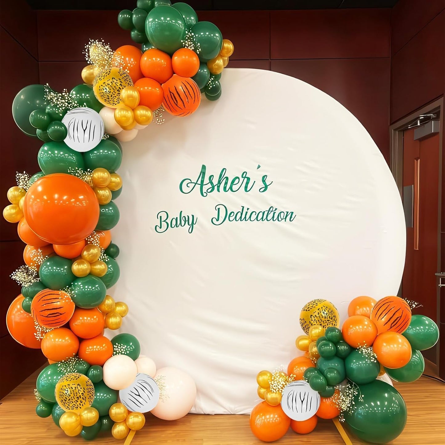 Safari Balloons, 12 Inch Jungle Animal Print Balloons, Tiger Leopard Zebra Print Jungle Safari Theme Olive Green Orange Balloon for Birthday Forest Animal Wild One Party Decorations Supplies