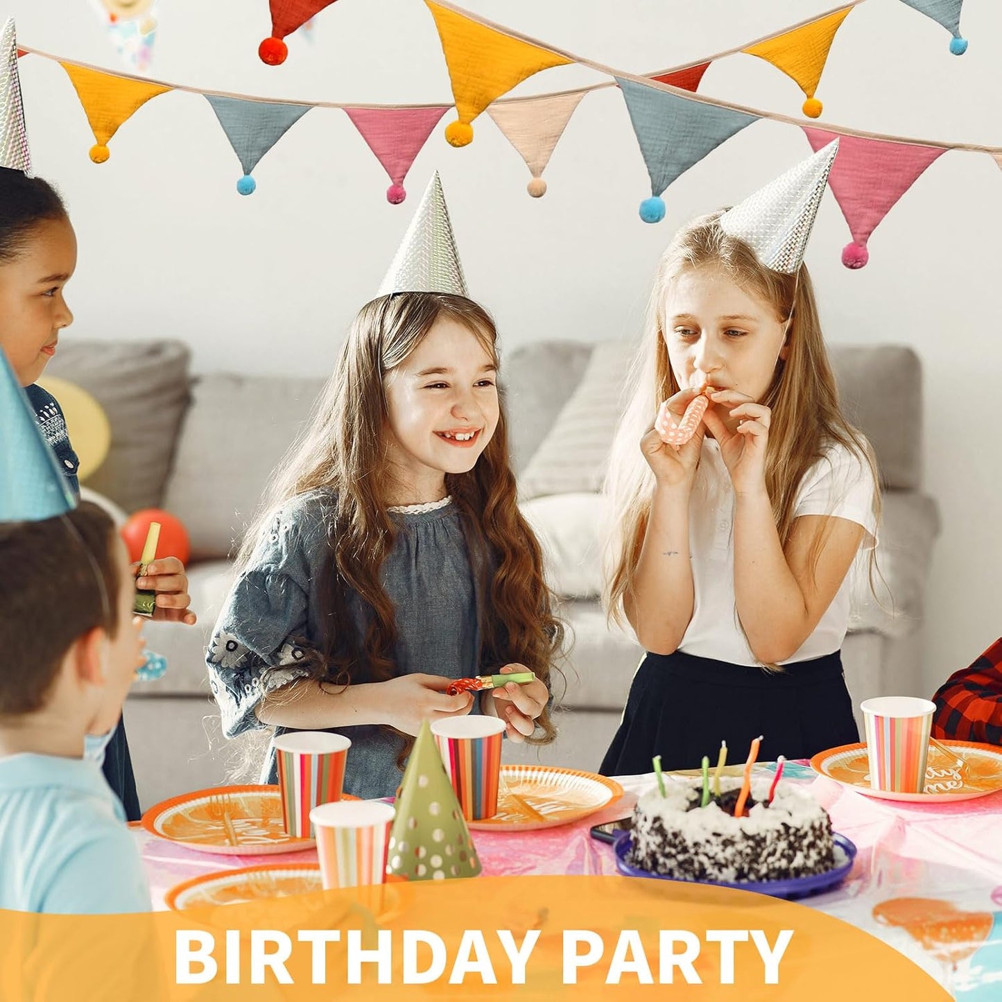 20 Pcs Pennant Banner Flags,2 Sets Garland Nursery Triangle Bunting Flag Baby Shower Banner for Nursery Decor Kindergarten Classroom Playroom Decor Baby Birthday Church Nursery Party Event(rainbow)