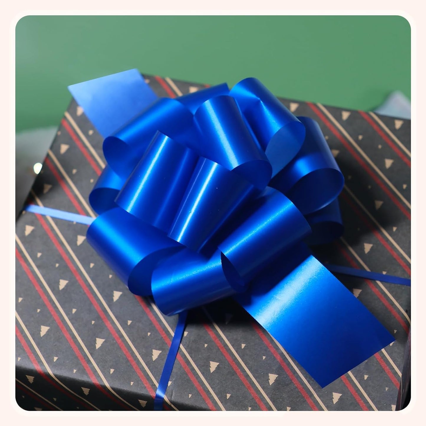 12 PCS 6 Inch Blue Pull Bows - Perfect for Gift Wrapping, Wedding Decor, Car Bows, Birthday Parties, Christmas and Valentine's Day