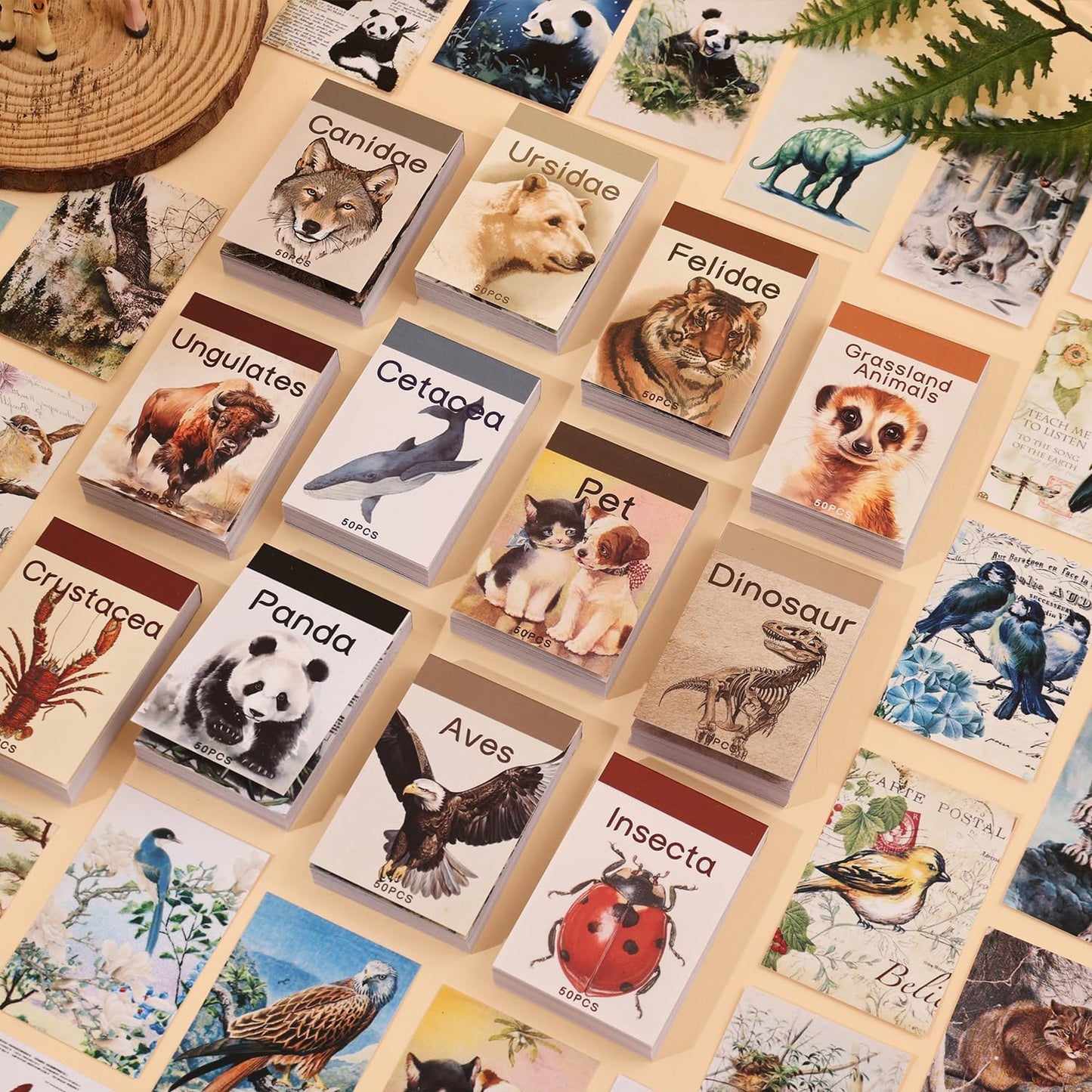 12 Sets 600 Sheets Washi Stickers Book for Journaling, Jungle Animal Sticker, Wild Zoo Sea Animal Aesthetic Scrapbook Dinosaur Sticker Set for Bullet Journal Card Craft Gift Rewards for Kid Notebook
