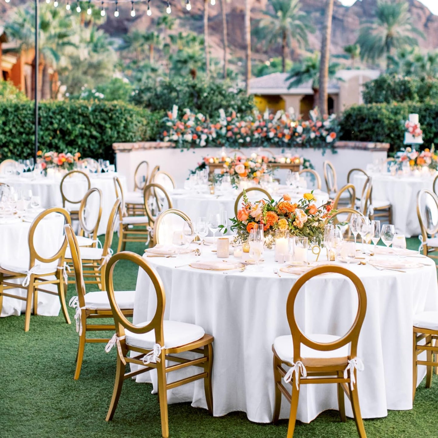 12 Pack Round Tablecloth 90 Inch - White Polyester Tablecloth for Round Table, Premium Stain and Wrinkle Resistant Washable Fabric Table Cover for Wedding Party Banquet Restaurant Reception