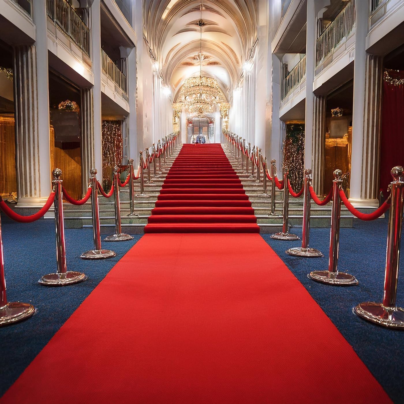 BannerBuzz Hollywood Red Carpet Runner – Premium Non-Slip 3x10 ft Aisle Rug for Weddings, Parties, and Events – Ideal for Step and Repeat Backdrop Event Decoration