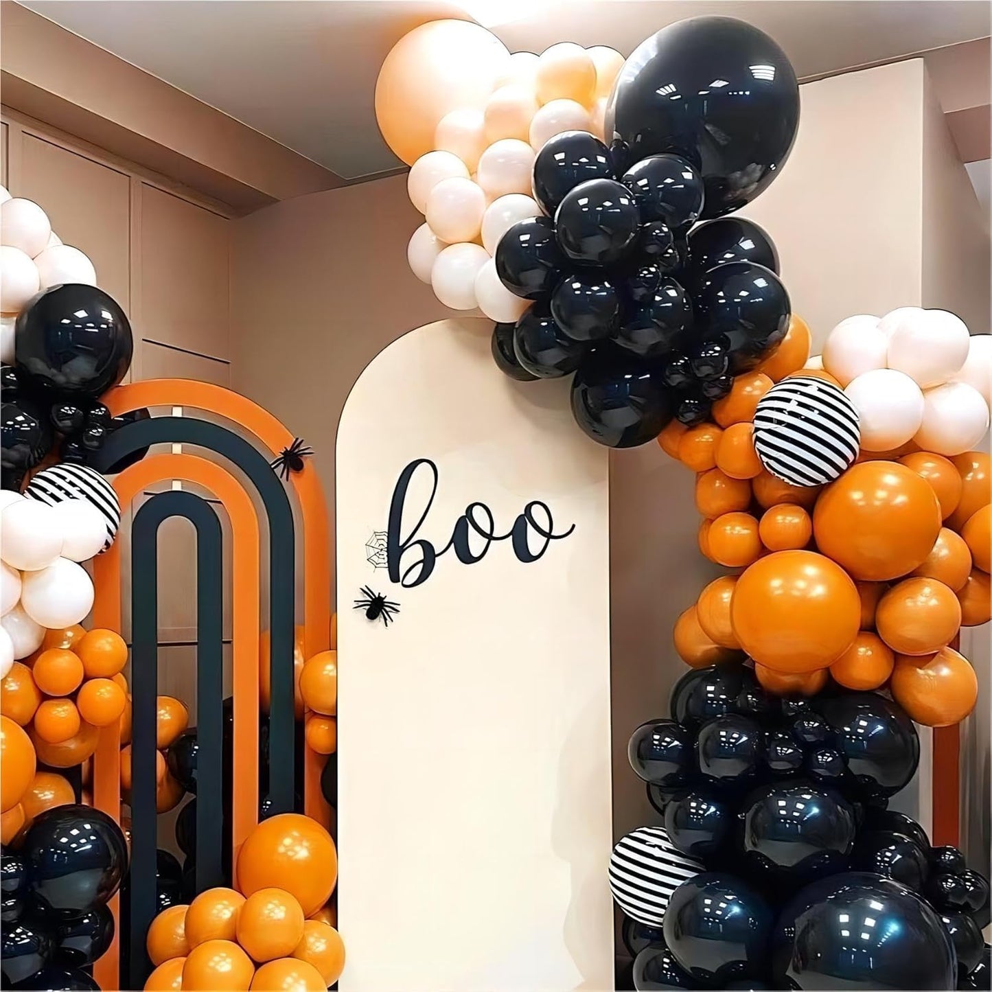 100pcs Black Balloons, Helium Quality 12 inch Black Party Balloons for Birthday, Halloween, Graduation Party Decorations (66ft Ribbons)
