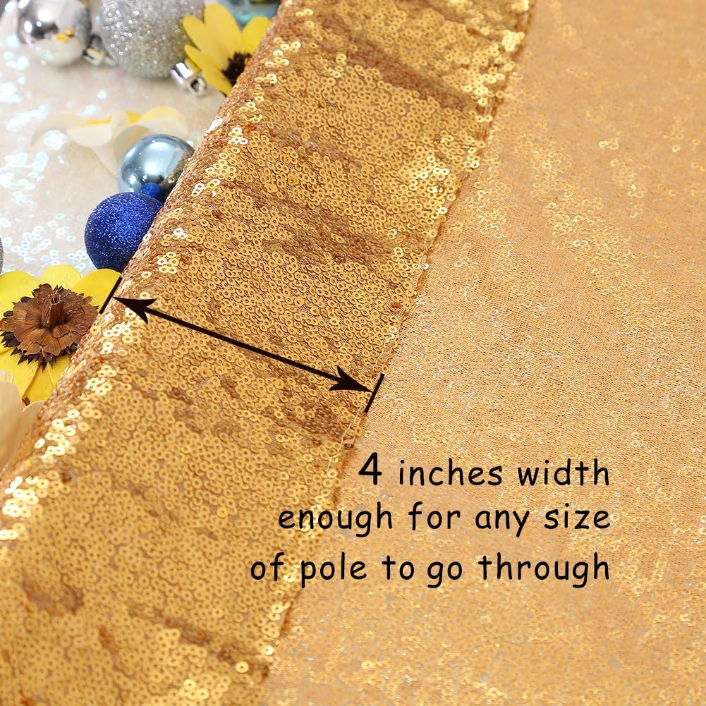 Poise3EHome 7FT x 7FT Sequin Photography Backdrop Curtain for Party Decoration, Navy Blue