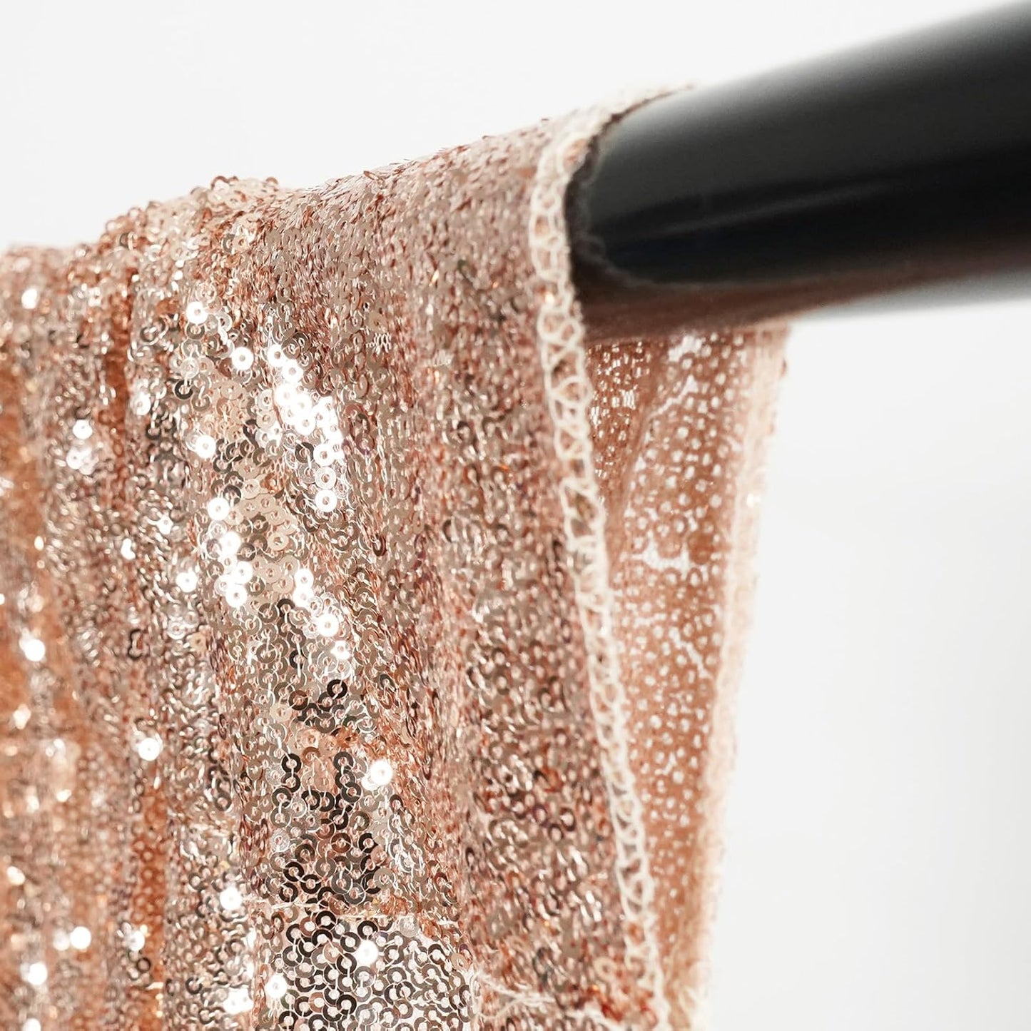 Eternal Beauty Sequin Backdrop Curtains, 2x8 Ft-2 Panels Rose Gold Back Drop for Shimmer Photography Party Wedding Birthday Decor