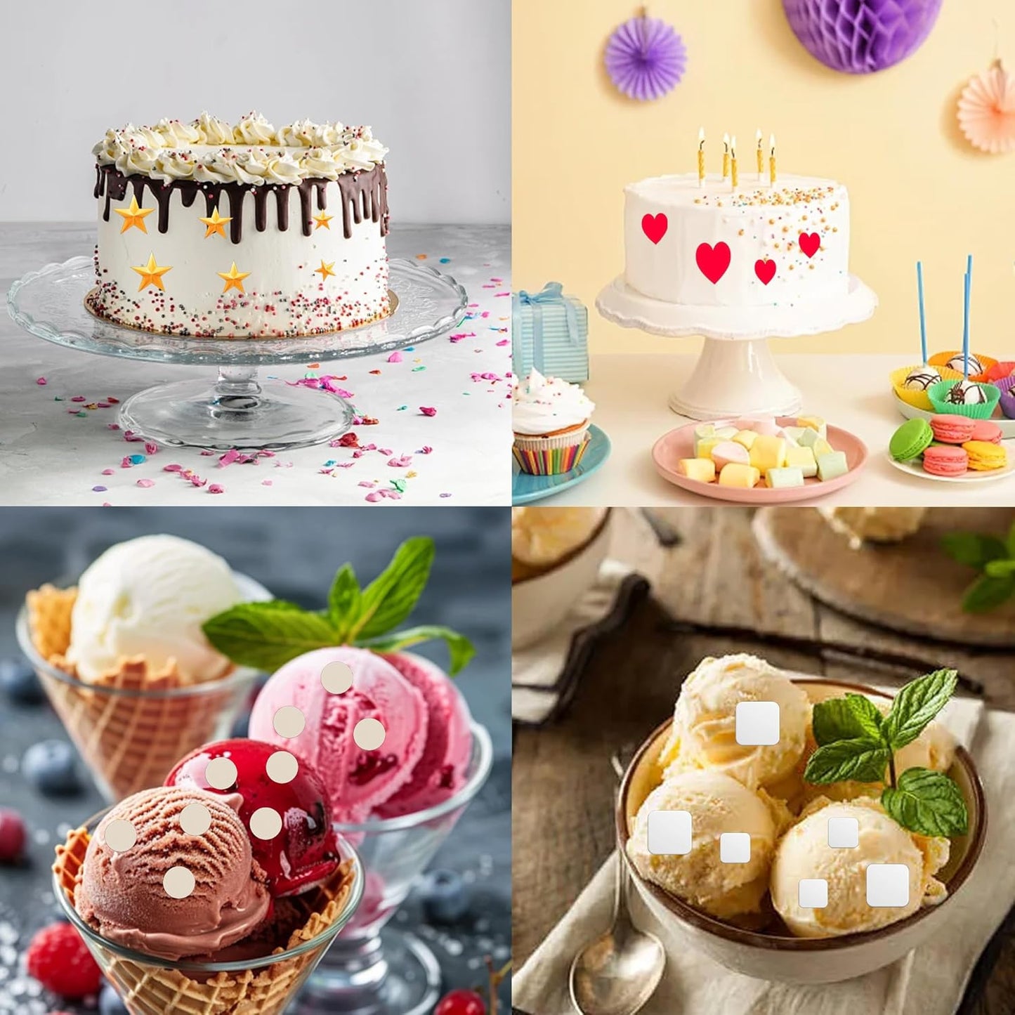 pson 3Pcs Plunger Cookie Cutter Set, Mini Plastic Biscuit Molds for Cake Decorating, Baking, Fondant, and DIY Crafts(Star)