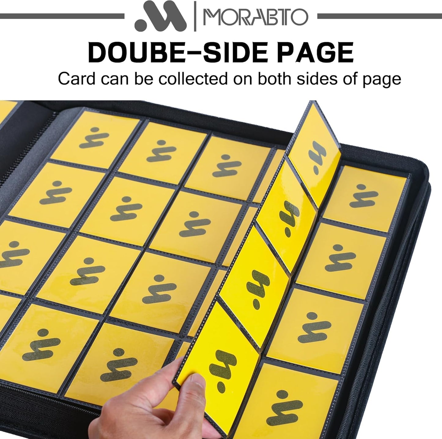 Card Binder 20 Pocket,Trading Card Binder Holds up to 2000 Cards with 50 Sleeves,Zipper Card Holder Album Compatible with TCG Card/Game Cards/Sports Card