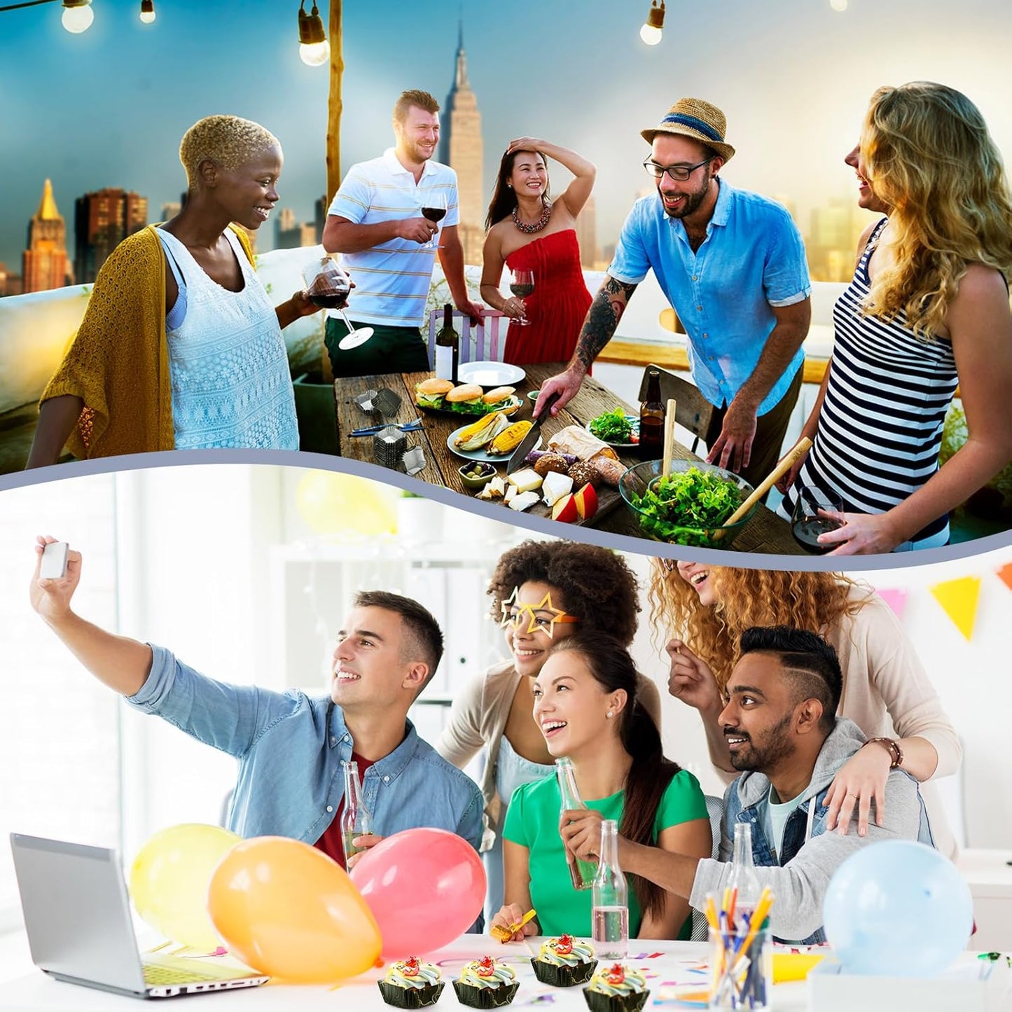 Tanlade 350 Pcs Square Mini Cupcake Liners Disposable Brownie Baking Pan Liners 1.77 Inch Paper Baking Cup for Cup and Cupcakes Party Supplies for Weddings Birthdays Bridal Showers(Black Marble)