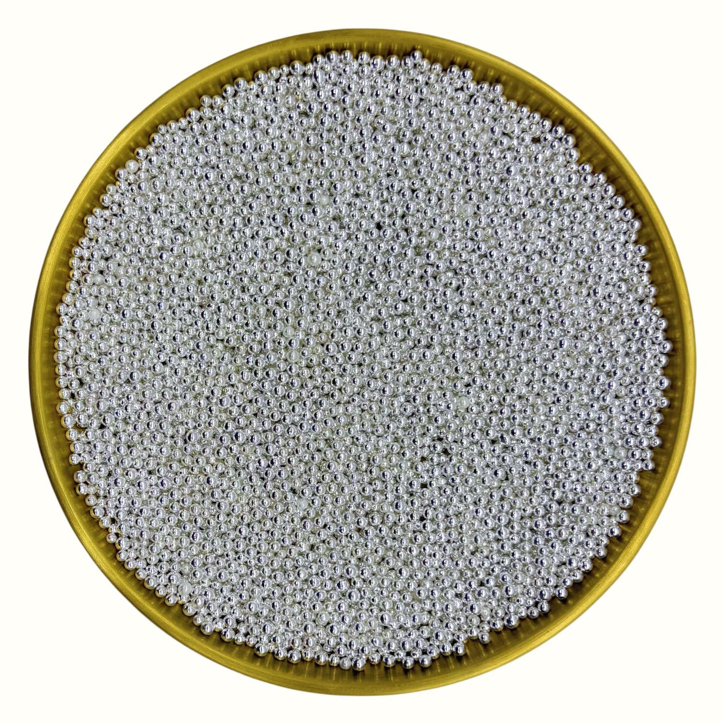 Dynastang 2mm Silver Pearls Sprinkles Edible Pearls Cake Decorating Stars Cake Decorations Cupcake Toppers Cookie Decorating Perfect for Cakes, Cupcakes, Desserts Toppings 3OZ