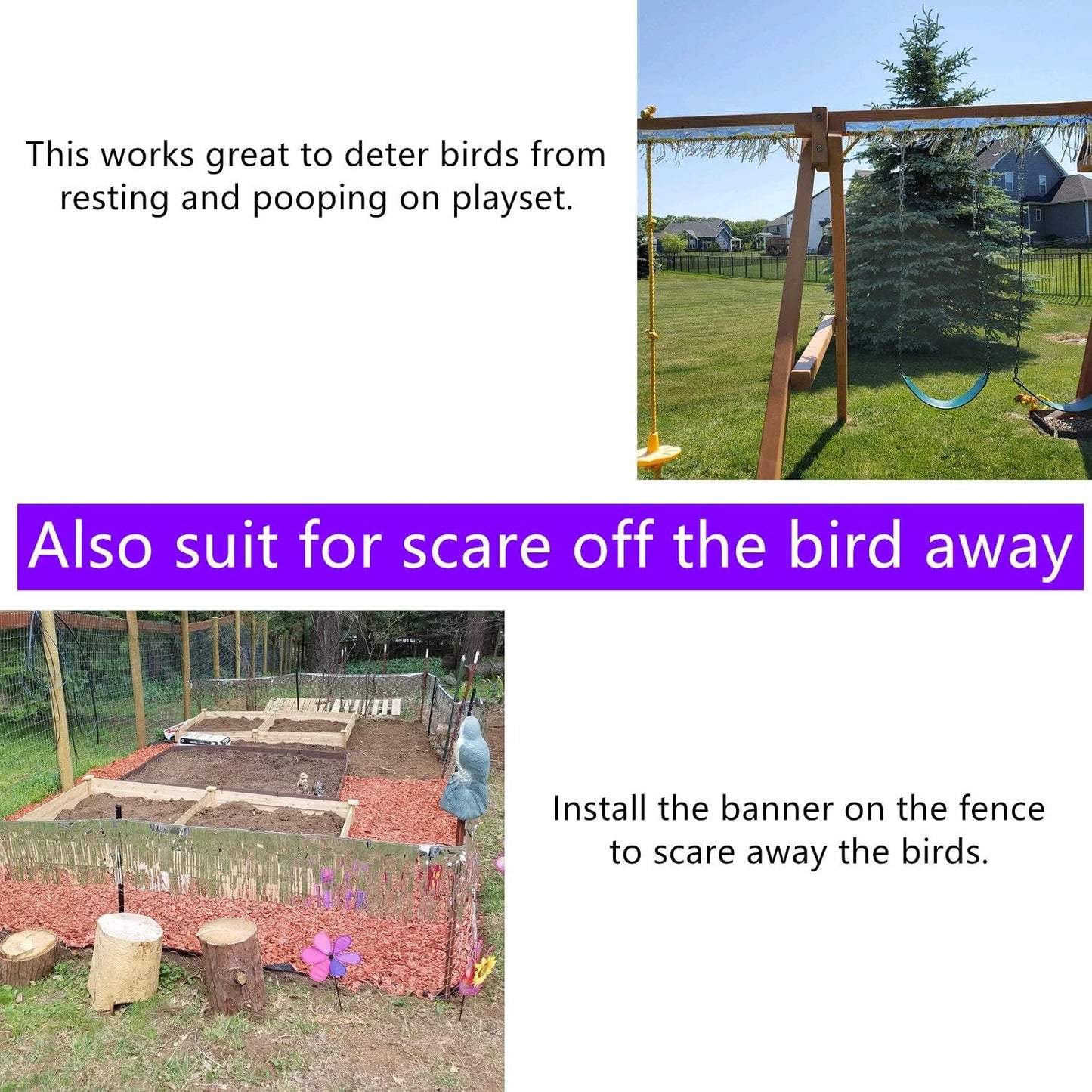 10 Feet Long Roll Foil Fringe Garland - Pack of 3 | Shiny Metallic Tassle Banner | Ideal for Parade Floats, Bridal Shower, Wedding, Birthday | Wall Hanging Fringe Garland Banner (Silver)