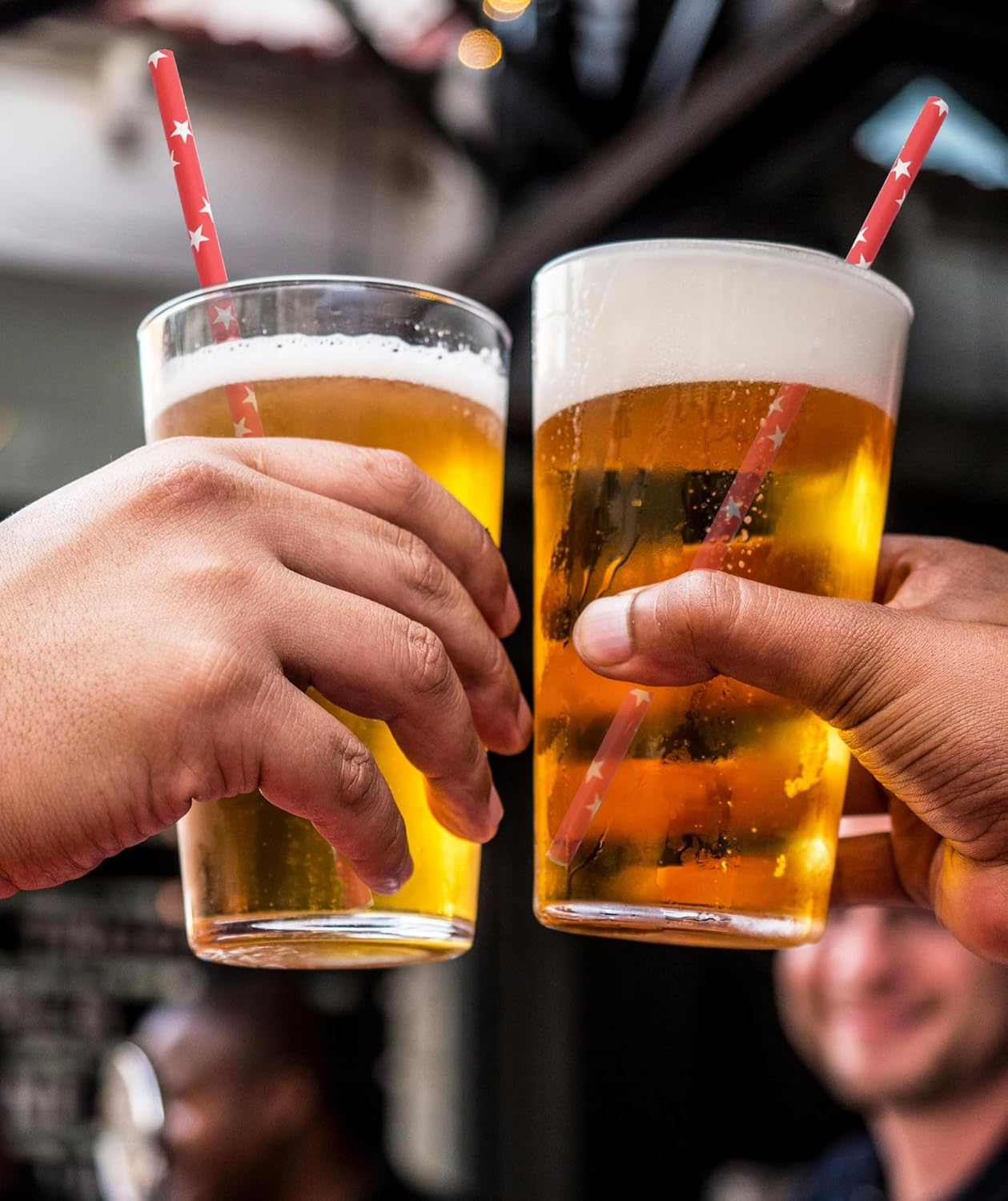 100 Pack Paper Straws Biodegradable - 7.75 Inch Paper Straws Bulk - Drinking Straws for Party Supplies,Wedding,Birthday,Bridal Shower