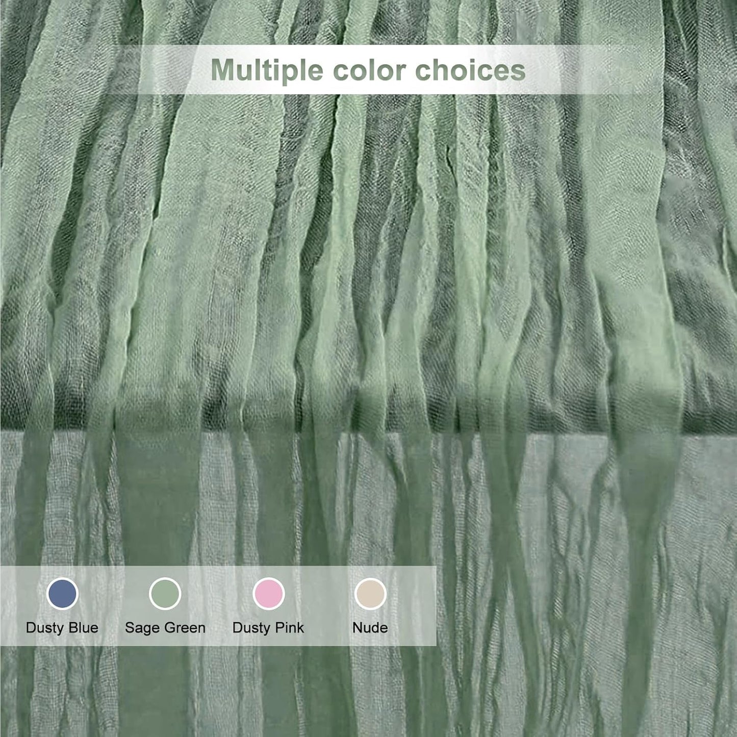 1 Pack Sage Green Cheesecloth Table Runner 35x120 Inch 10Ft Rustic Gauze Cheese Cloth Thanksgiving Table Runner Sheer Cheesecloth Table Runners for Wedding Party Bridal Shower Decoration