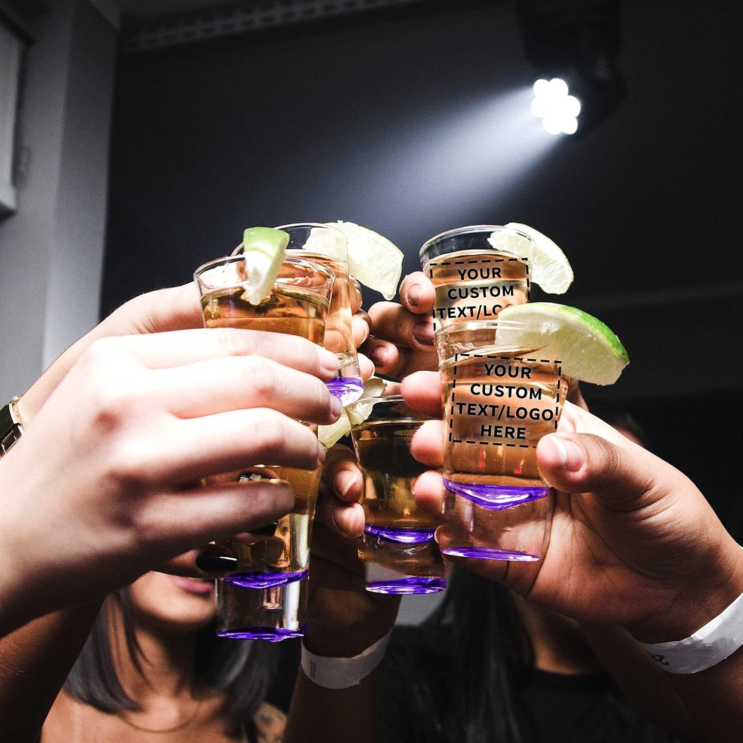 DISCOUNT PROMOS 2 oz. Lord Shooter Etched Shot Glasses, 10 pack, 21st Birthday Party, Lounge Glassware, Purple