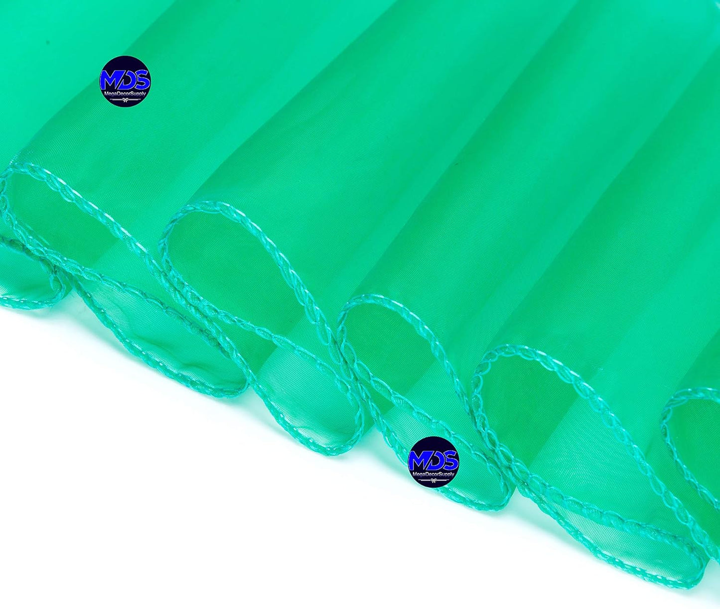 MDS Pack of 25 PCS Organza Chair Sashes Wider Dining Chair Bows Ribbon Tie Back for Wedding Party Birthday Bridal Shower Reception Event Banquet Home Chair Cover Decoration - Green