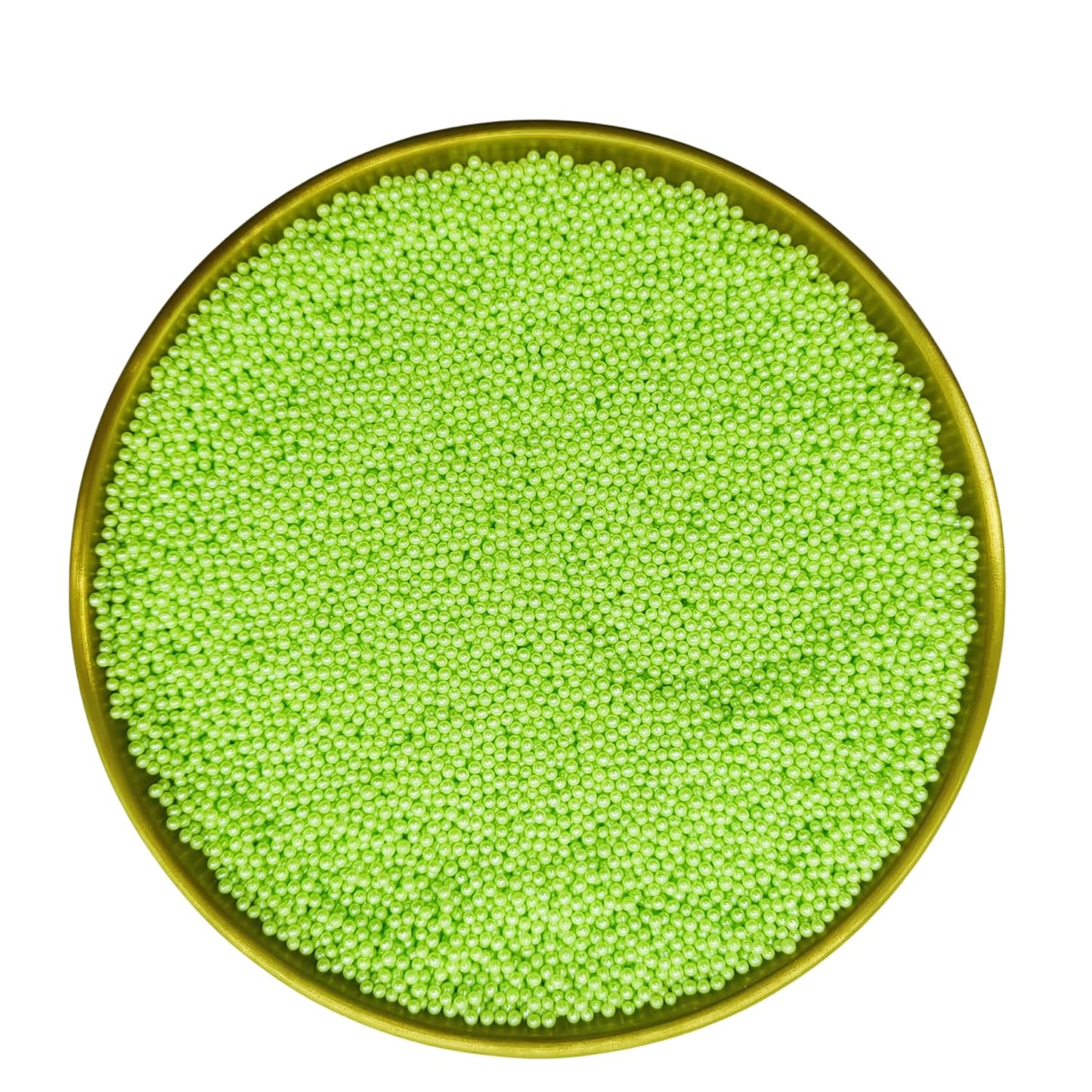 Edible Light Green Sprinkles Candy 2mm Mini Pearls Cake Decorations Cupcake Toppers Cookie Decorating Perfect for Wedding Party Valentine Halloween Christmas Supplies 3OZ