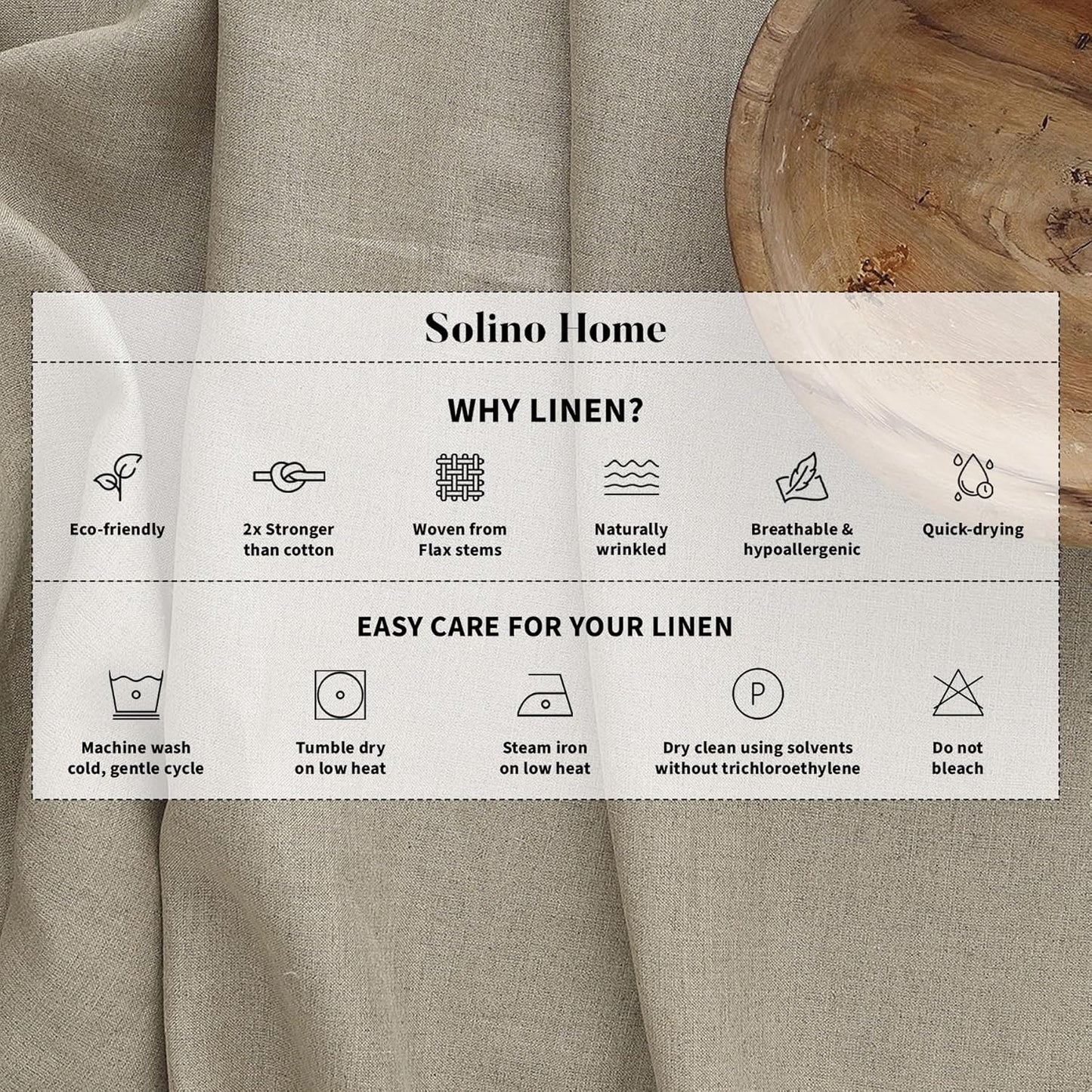 Solino Home Linen Burgundy Tablecloth 60 x 90 Inch - Classic Hemstitch, 100% Pure Linen Rectangular Tablecloth - Machine Washable Table Cloth for Fall, Autumn, Thanksgiving, Christmas, Holiday