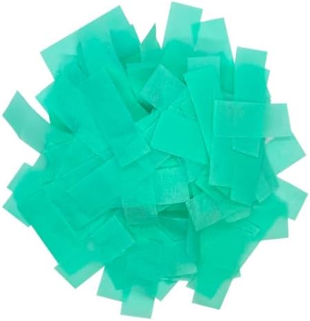 Ultimate Confetti, Mint Green Biodegradable Confetti - Rectangular Flame-Resistant and Slow-Falling Tissue Paper Confetti for Cannon and Launcher use – Best for Celebrations - 1 lb, 16 oz